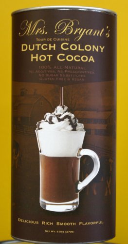 Mrs. Bryant's Dutch Colony Hot Cocoa-2 Pack ( 9.5 Oz Per Tin ) All Natural, Vegan, Gluten- Free, Kosher Hot Chocolate Mix #TOP1