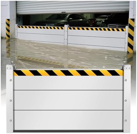 Heavy Duty Aluminum Flood Barrier, Reusable Outdoor Water Barrier for Home, Garage, Gates, Roads, Detachable Flood Protection Baffle, Temporary Flood Control System(H 2.6ft/80cm,L 3ft/0.9m)