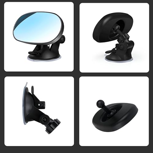 Image of Junecarp 360 Adjustable Baby Car Mirror,HD Suction-Cup Style Car Seat Mirror for Baby Rear Facing,Carseat Mirrors Rear Facing Essential Interior Car Accessories Fit for Cars SUVs (Suction Cup)