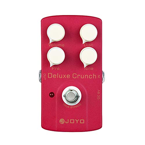 Image of JOYO Crunch Distortion Effect Pedal as High-Gain or Vintage Amps for Electric Guitar - True Bypass (Deluxe Crunch JF-39)