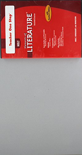 Holt Elements of Literature: Teacher One Stop DVD-ROM Second Course