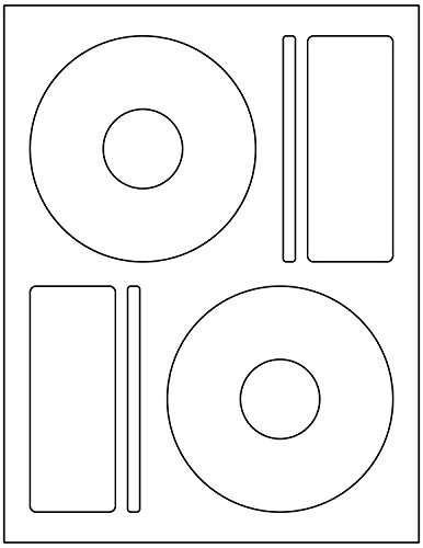 BESTeck 200 Memorex Compatible CD/DVD Labels. Large Center Style. 200 Total Labels with Spine and Case Labels. Compare to Matte Finish Memorex Labels. Works in Both Laser and Ink Jet Printers.