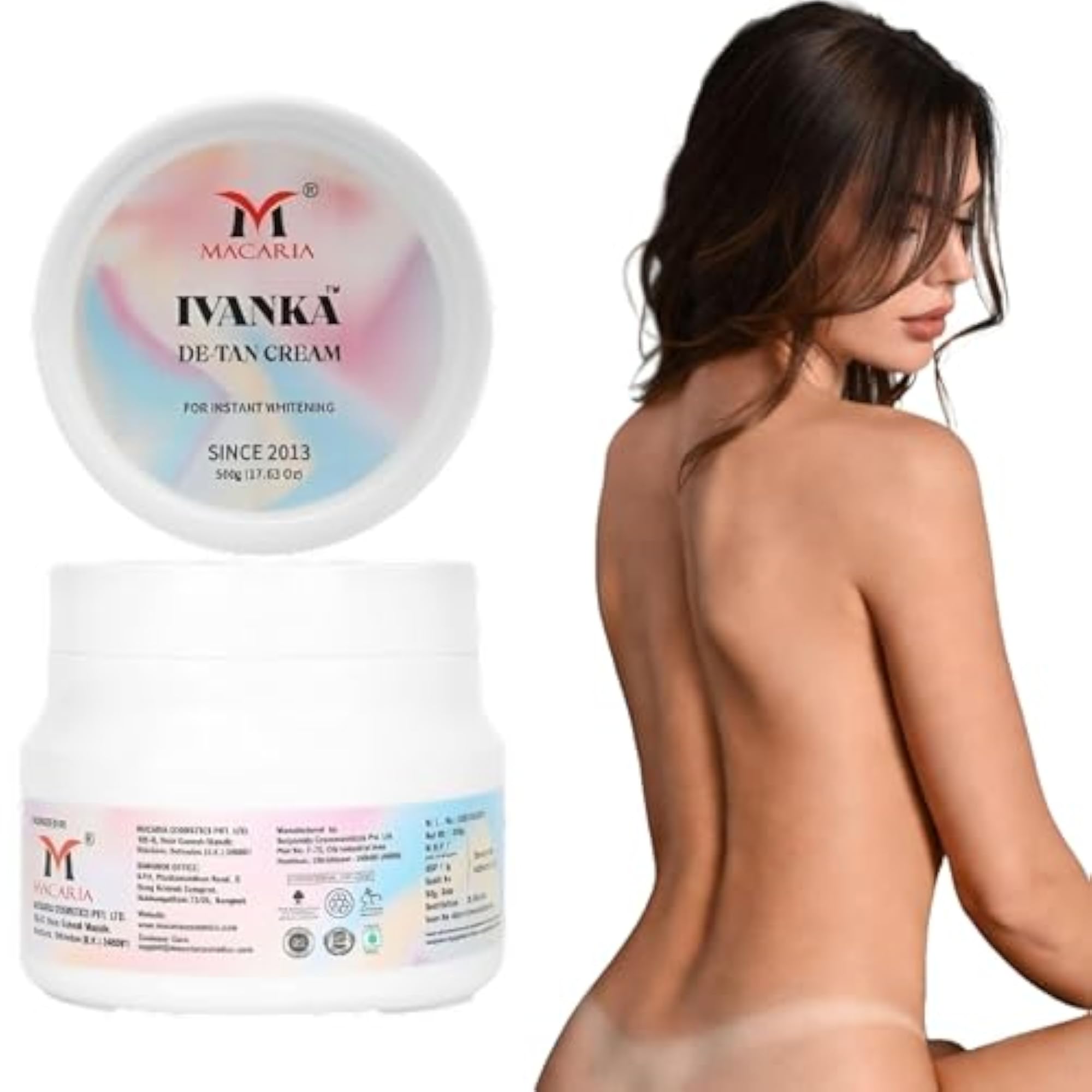 Ivanka Full Body & Breast Whitening De-Tan Cleanser Scrub & Mask Cream Pack