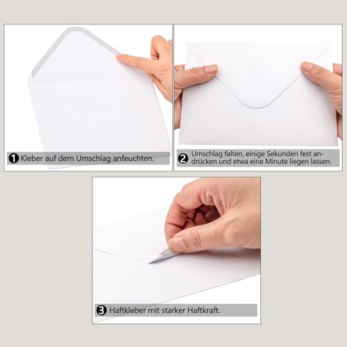 Trauerkarten mit Umschlag, 8er Set Trauerkarte/Beileids-Klappkarten 14.8 * 10.5cm mit Aufdruck, innen blank