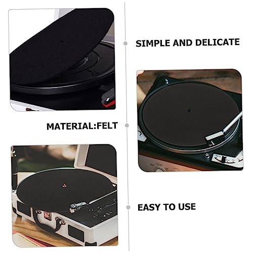 TEHAUX 2 Pçs Tapete De Registro De Substituição Tapete De Disco De Vinil Tapete De Lã Tapete De Vini