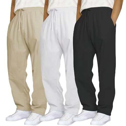 Pantalon de running décontracté homme lot de 3 joggings légers en tissu respirant