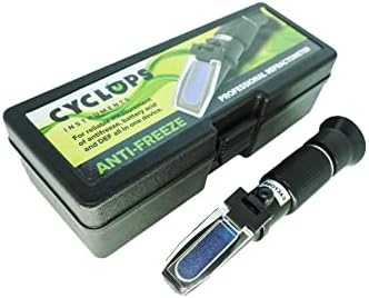 CYCLOPS INSTRUMENTS Antifreeze Premium Refractometer for Automotive Antifreeze System, AdBlue, DEF, Battery Acid, and Windshield Washer Fluid | Measures Freezing Point Temperature and Concentration