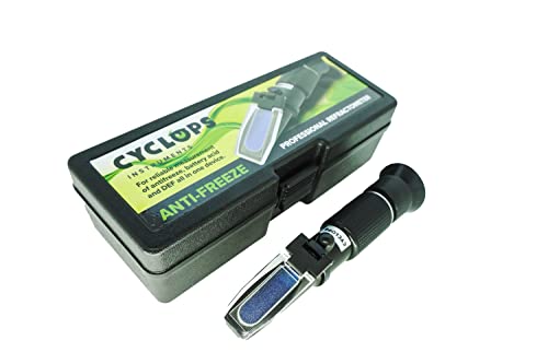 Cyclops Instruments Antifreeze Premium Refractometer For Automotive Antifreeze System, Adblue, Def, Battery Acid, And Windshield Washer Fluid | Measures Freezing Point Temperature And Concentration #TOP29
