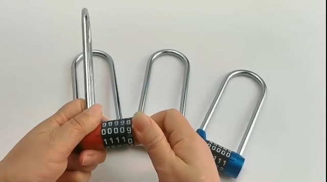 Cadenas à Code 4 Chiffres Brifit - Anse Longue 5mm - Étanche - 10000 Combinaisons - Pour Vélo, Casier, Cabane