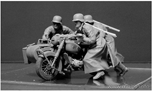 Masterbox Plastic Model Figures German Motorcyclists, Ww|| Era 1/35 Master Box 35178 #TOP2
