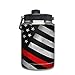 Thin Red Line Hero Protector Skin Sticker Compatible with Yeti Rambler 1/2 Gallon Jug - Ultra Thin Protective Vinyl Decal Wrap Cover