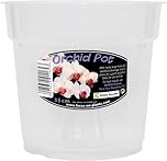 Clear Orchid Pot, 15cm - Clear Plant Pots for Orchids - Plastic Orchid Pots with Holes - Transparent Nursery Flower Pots for Indoor & Outdoor Orchid Repotting