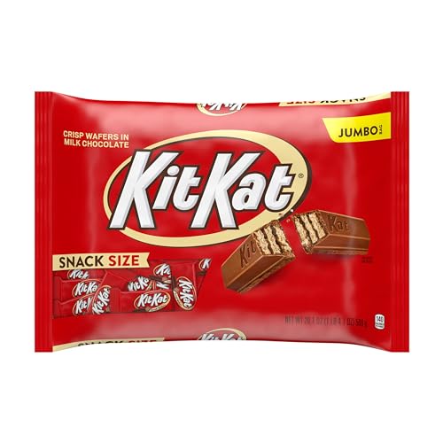 Image of KIT KAT Milk Chocolate Wafer Snack Size Candy Bag, 20.1 Ounce (Pack of 12)