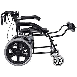 Hyy Yy Rolstoel Steel Rolstoel-Zelfrijdende rolstoel Lichtgewicht Opvouwbaar, Verbrede Leggings, Kantelbare voetpedaal…