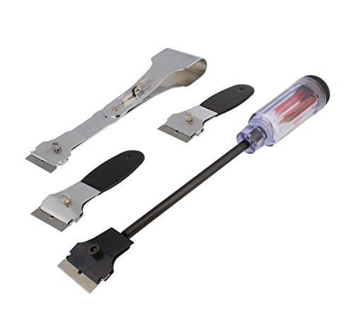 Abn Razor Blade Scraper 4-Piece Tool Set Plus Replacement Blades – Glass Car Windshield Window Adhesive Decal Remover #TOP3