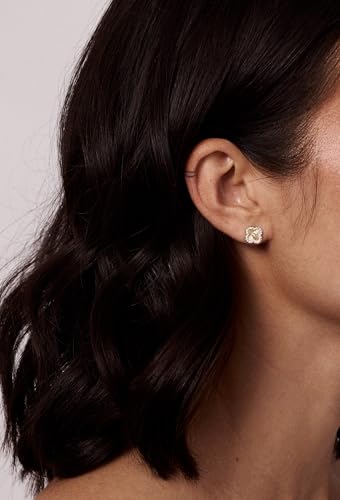 Icon Clover Stud Earrings - 14kt Gold Plated Earrings for Women, Wear Alone or in a Stack, Great Gift for Mother's Day, Graduation, Birthday2