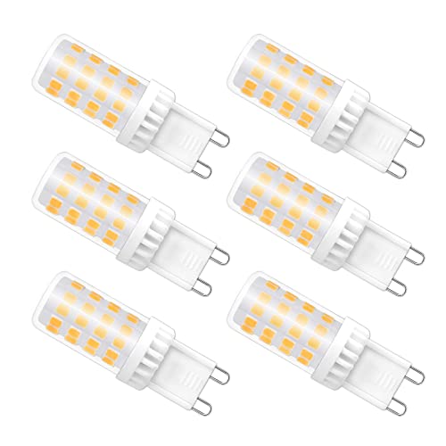Caldarax G9 LED Bulbs, 5W, Natural White 4000K, 450LM, Equivalent to 50W Halogen, No Flicker, Non-dimmable