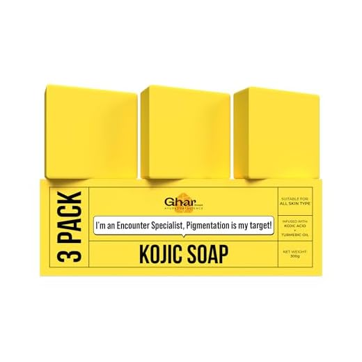 GHAR SOAPS Kojic Acid 2% Soap with Niacinamide | For Pigmentation, Sun damage, Brightening Underarm & Reduces Dark Spot | Soap for Men & Women | Suitable for All Skin Types | (Pack of 3) (100 g x 3)