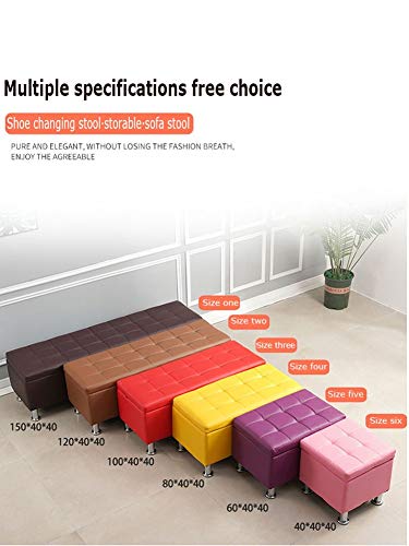 Tabouret de rangement orange pour optimiser le dressing et bout de lit