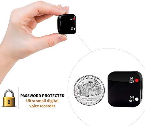 Mini Voice Recorder - Voice Activated Recording - 286 Hours Recordings Capacity - more than 20 Hours Battery Life - Password Protection - 2019 Upgrade