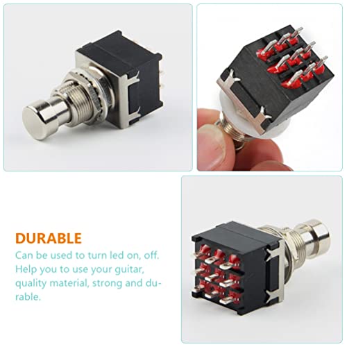 MILISTEN 4pcs Pedal Pedal Metal Switch Efeitos de guitarra elétrica Buttons Pedal Buttons Acessório