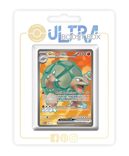 Grolem ex 189/165 carte Pokémon rare 151 avec booster de 10 cartes françaises Myboost X
