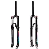 slrmkk forcella ammortizzata bici per mtb 26/27.5/29 pollici molla pneumatica in lega di magnesio forcella anteriore della bicicletta diritta 1-1/8hl travel 105mm freno a disco qr 9mm