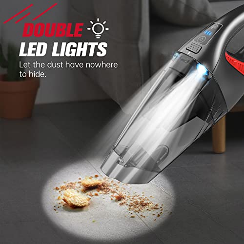 Iminso Handheld Vacuum Cordless Car Vacuum With 9000Pa, Lightweight Rechargeable Hand Vacuum Cordless With Led, Portable Mini Vacuum,Held Vacuum Cleaner For Car/Home #TOP2