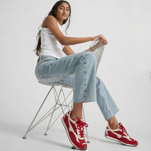 Image of Casual Sneakers for Women Lace Detail Elegant Ribbon Lace-Up Fashion Sneakers with Leather Upper Memory Foam Insole and Trendy Casual Shoes for Women