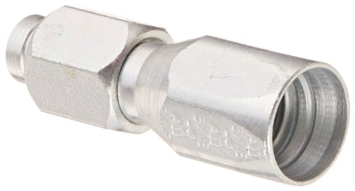 Image of EATON Weatherhead 06904D-604 Female Swivel Hose Fitting, SAE 37 Degree, AISI /SAE 12L14 Carbon Steel, 3 /16 inch Hose ID, 1 /4 inch Tube Size