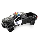 Big Police car Toy with Lights and Music, a Pickup Truck Toy with Opening Doors, The for Boys Ages 3+. (Black Pickup)