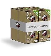 Caffè Vergnano 1882 Lot de 128 capsules de café compatibles Lavazza A Modo Mio compostables, Arabica (...
