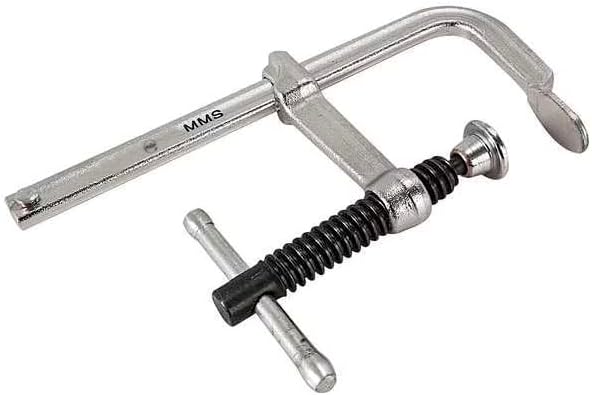 8 in Bar Clamp, Steel Handle and 2 1/4 in Throat Depth, Mfr: MMS-8-A