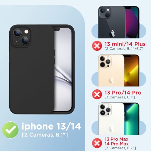 Image of GolbinBox Magnetic for iPhone 13 /14 Case, Silicone Cover, Black