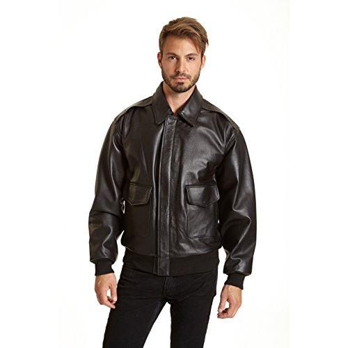 Image of Men's Big and Tall Leather Flight Jacket