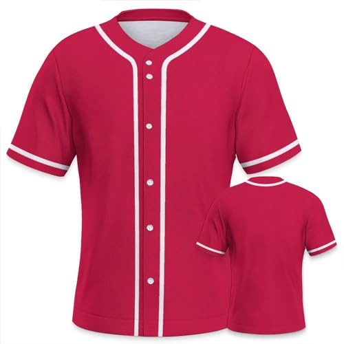 Laidiuy Camisa de beisebol lisa para homens e mulheres, simples, casual, beisebol, manga curta, abot