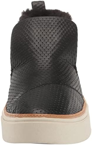 TOMS Women's Paxton Sneaker, Black Embossed Leather/Faux Fur, 9 | Image 1