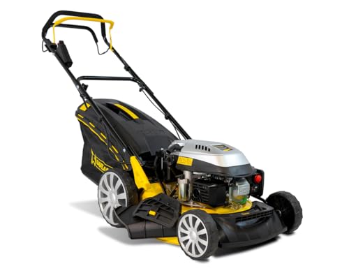 GARLAND SIOUX 855ZESG‑V23 | Cortacésped Gasolina 144,3 cc OHV con Arranque Eléctrico y Manual, Tracción, Corte 457 mm, 6 Alturas, Chasis Acero | Jardines hasta 1.000 m²