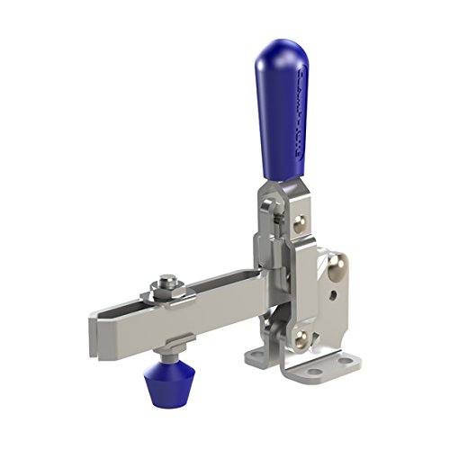 Clamp-Rite 11018CR Vertical Handle Toggle Clamp, Flanged Based, Long U-Bar, 375 lb Holding Capacity