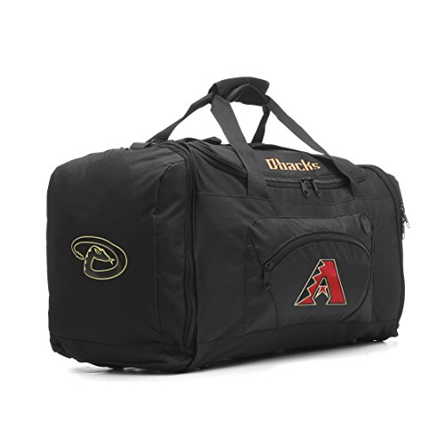 Image of MLB Arizona Diamondbacks Roadblock Embroidered Duffel Bag, 20-Inch, Black