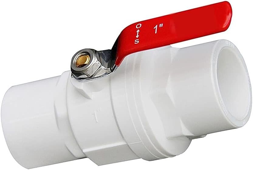 lever ball valves,ball valve,Red Non-Slip Handle PVC Ball Valve 20/25/32/40/50/63/75mm Inner Diameter 2-Way Slip Ends Water Shut Off Flow Controller Valve,1pcs (Size:63mm) (Size : 110mm) ( ( Color : 2