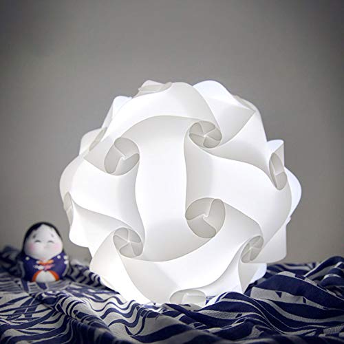 Puzzle Lampshade Flexible Chandelier Shade DIY Ceiling Light Cover, White - Image 4