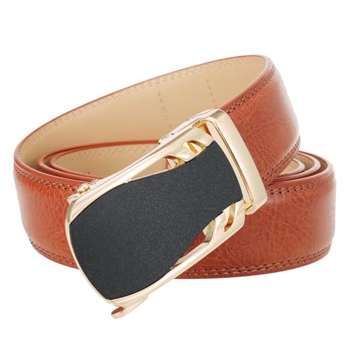 Fashion Men's Belt Alloy Automatic Buckle Genuine Leather Luxury Business Casual2