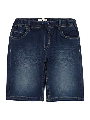Name It Nkmryan Dnmthayer 3237 SWE Lshorts Pantaloncini, Denim Blu Scuro, 98 Bambino