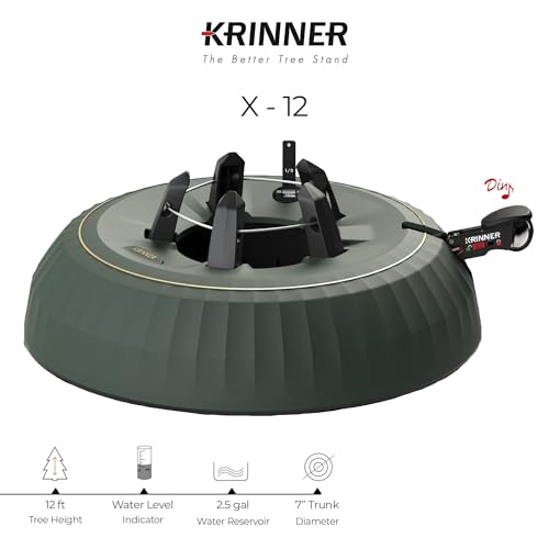 image for Krinner X-12 Deluxe Christmas Tree Stand, Green - Single Cable Operati