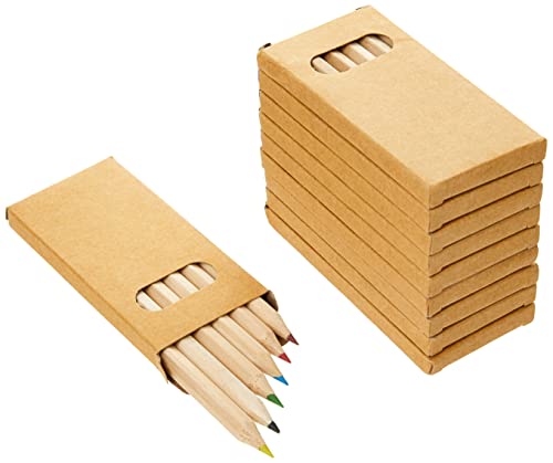 EBuyGB Lot de 10 boites de crayons de couleurs, pour fêtes d'enfants, sacs surprise, cadeau de mariage