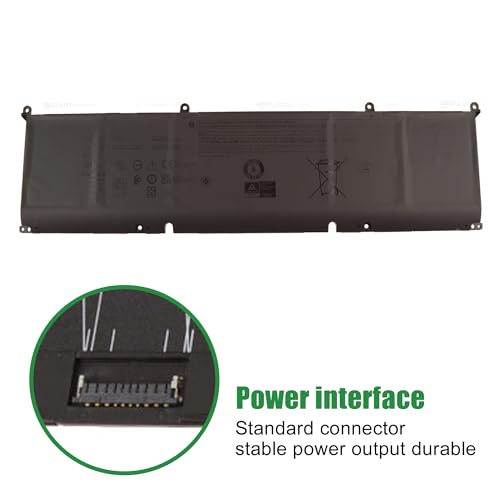 Image of P0FWH CPX-HGJCY 90Wh Laptop Battery Replacement for Dell inspiron 16 5630 7620 7630 7640 2-in-1 Series Notebook HGJCY 0M9DG0 M9DG0 Black 11.7V 7692mAh