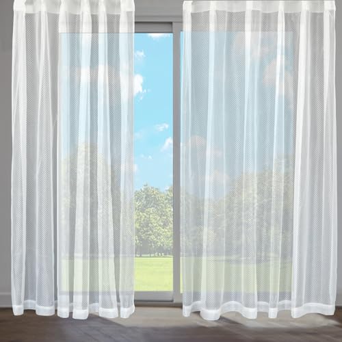 【Yunlinhui】レースカーテン 2枚組 幅100×丈176cm 外から見えにくい...