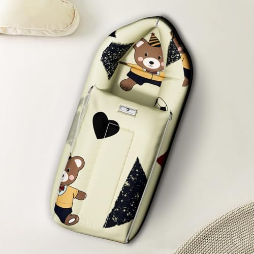 Image of StarAndDaisy 3 in 1 Baby Sleeping Bag for New Born /Baby Bedding Set for New Born /Soft and Comfortable Baby Bed for 0-12 Months /Washable & Foldable Cotton Design (Teddy-Print)