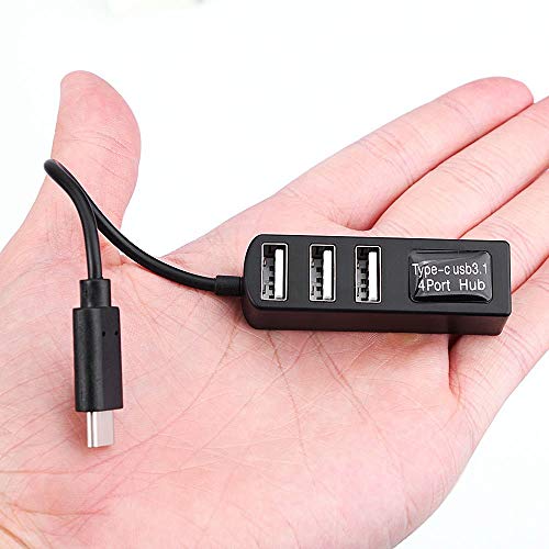 Image of XIKKART USB 3.0 Hub, 4 Ports, Pocket Sized, Plug & Play, USB 3.1 Adapter for PC Apple MacBook